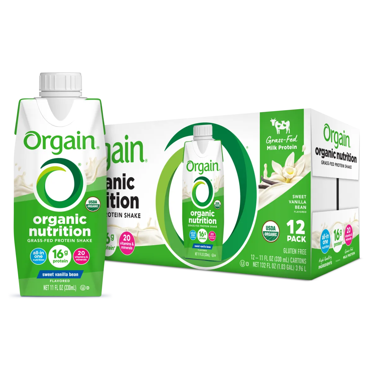 Organic Nutrition Shake - Sweet Vanilla Bean