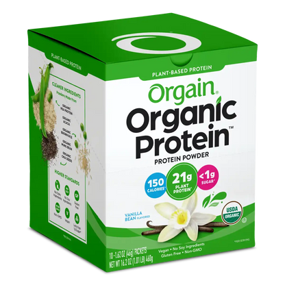 Single Serve Organic Protein? Plant Based Protein Powder - Vanilla Bean