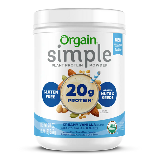 Simple Organic Plant-Based Protein Powder - Creamy Vanilla